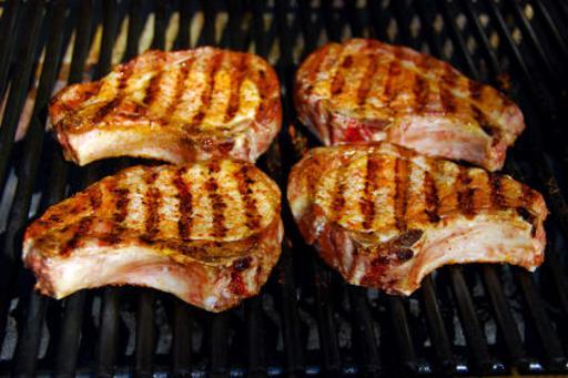 Grilled Pork with Red Peppers